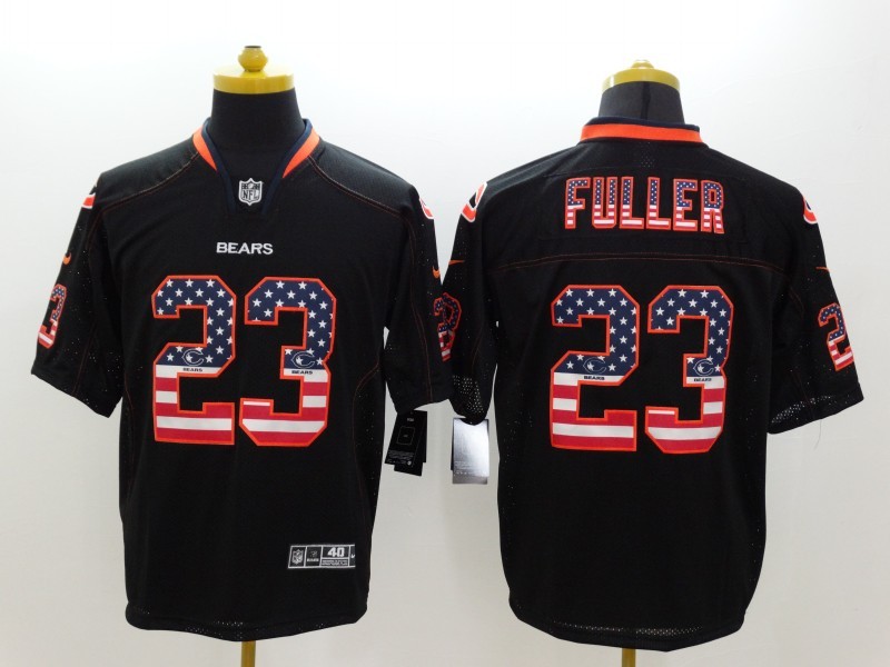 Chicago Bears 23 Fuller Black Nike USA Flag Fashion Elite Jerseys